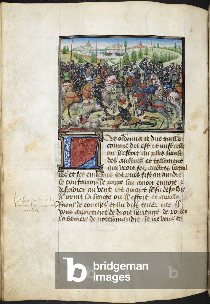 Immagine di Manoscritto "Miniatura della battaglia di Hastings" di German School