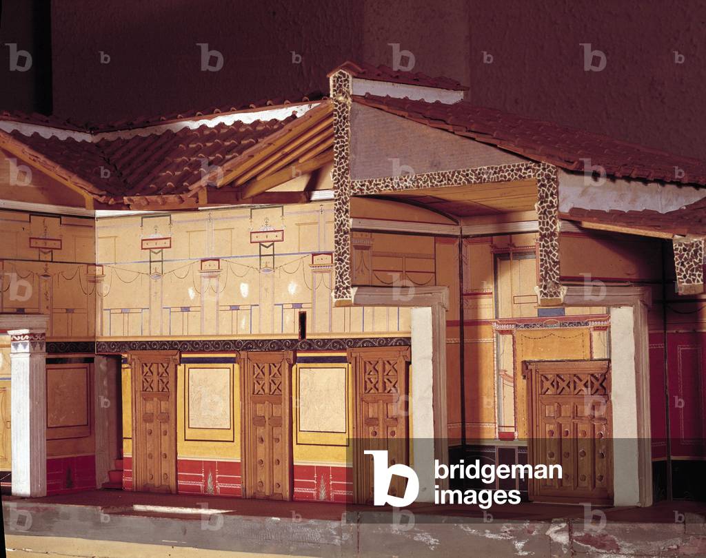 Miniature of the House of the Tragic Poet in Pompei. (wood)
