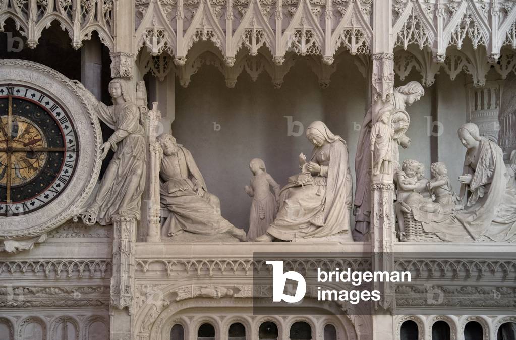 

La scena della chiesa di Chartres: il sogno di Joseph, 16th century (foto)
