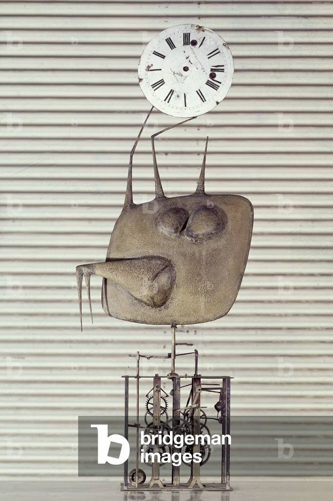 The Clock or 'The Woman', Assembly of wrought iron and clock, 1962