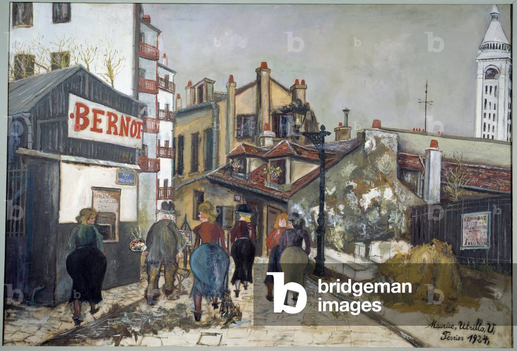 Image de Peinture représentant La maison Bernot à Montmartre 1924 par Maurice Utrillo