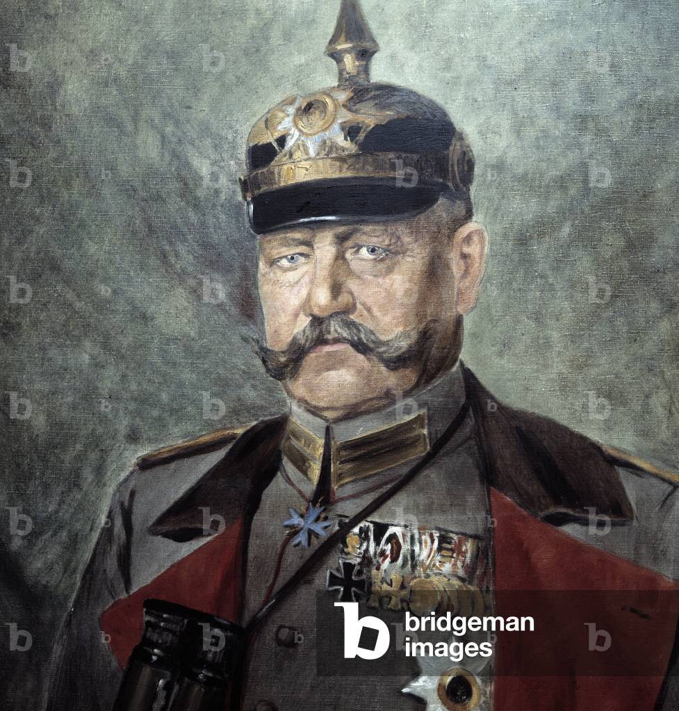 Prima guerra mondiale: ritratto di Paul von Hindenburg (1847-1934), capo di stato maggiore tedesco, XX secolo 