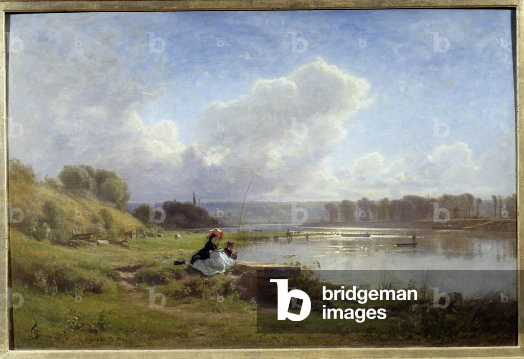 Les Banks de la Seine a Meudon nel 1861 (olio su tela)