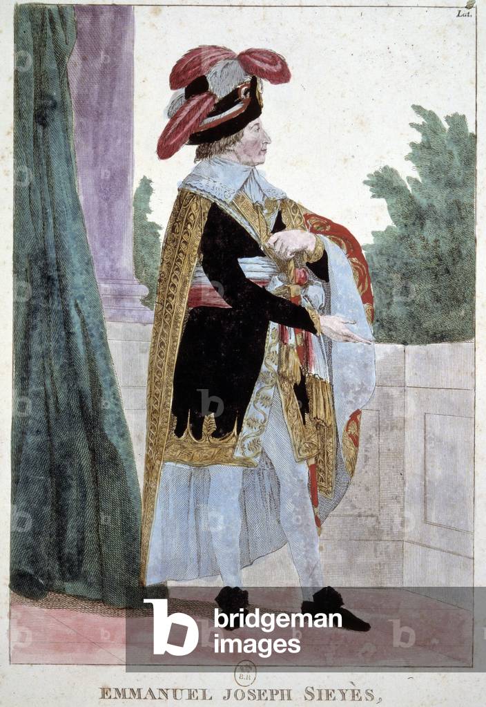 Portrait of Abbe Emmanuel Sieyes (1748-1836), 19th century (engraving)
