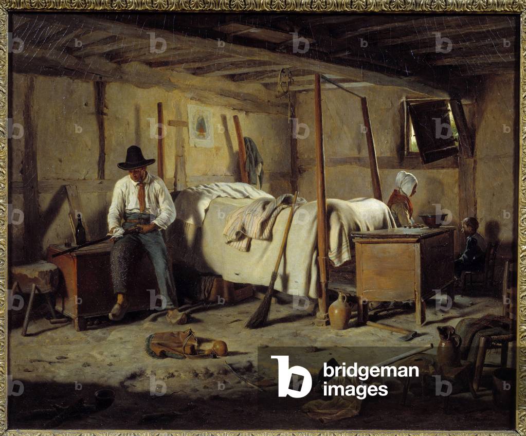 The Poacher, 1850 (oil on canvas)