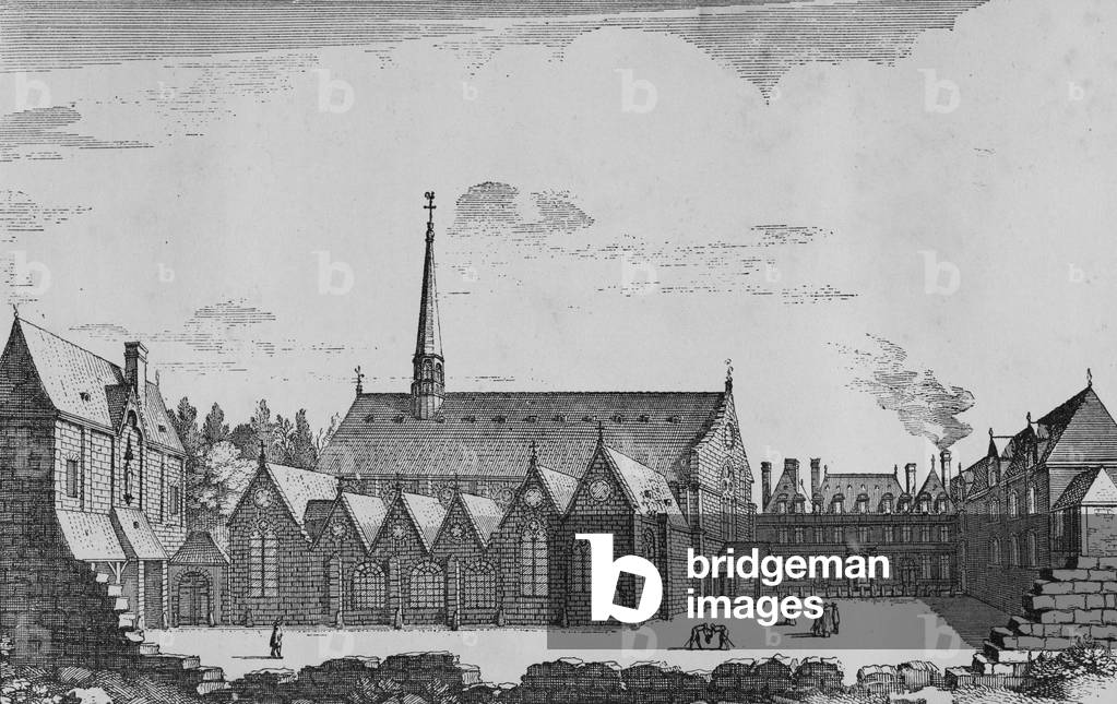 church of the monastery of the chartreux rue d enfer in paris (chartreuse of Paris) (engraving)