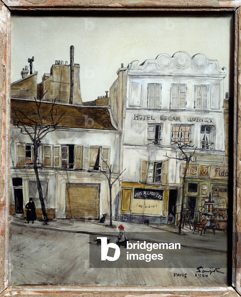 Edgar Quinet Boulevard, Paris, 1950. (Öl auf Leinwand)
