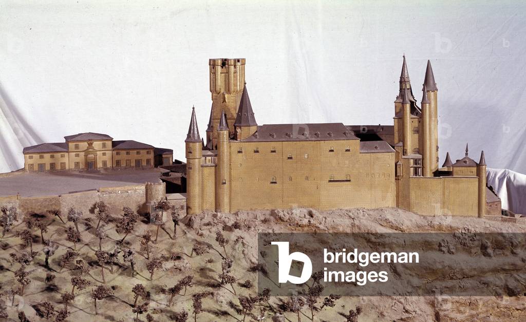 Military architecture: miniature model of the Royal Alcazar of Segovia built by King Alfonso VI of Castile (photographie)