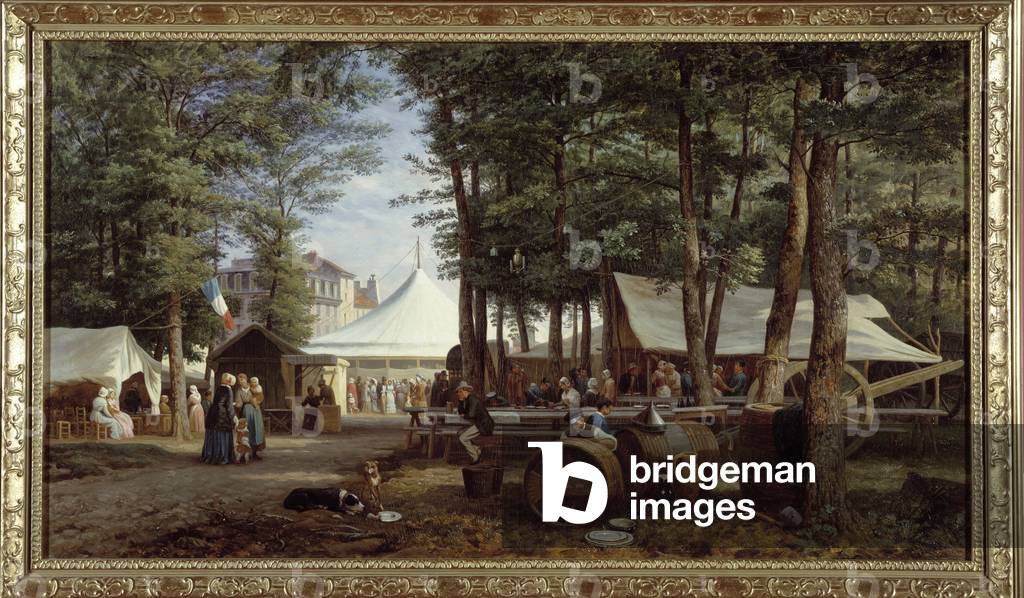 The feast of the lodges in 1850 (oil on canvas)