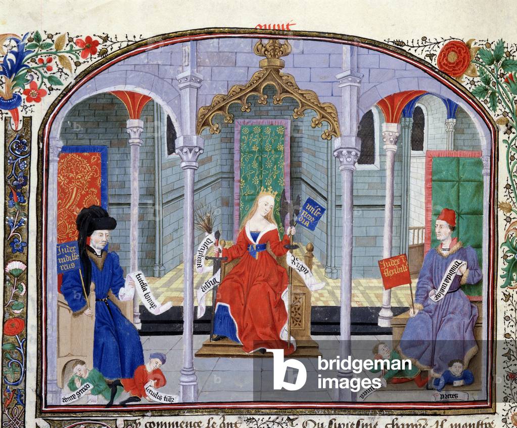 Theory of Justice. Miniature from the manuscript, 1455 (miniature)