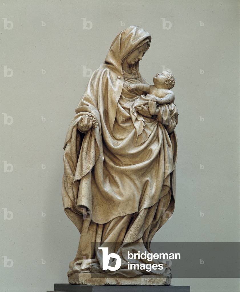 Madonna con uva, statua attribuita a Claus de Werve (1380-1439), XV secolo (marmo)