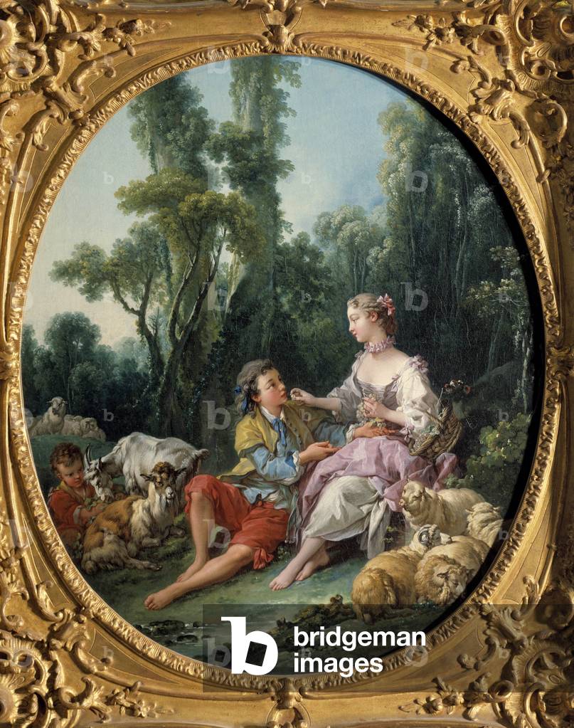 Immagine di Dipinto "Pensano all'uva? 1746 (olio su tela)" 1746 di Francois Boucher