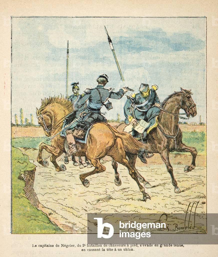 Immagine di Incisione "Francesi e tedeschi" 1888 di Dick de Lonlay
