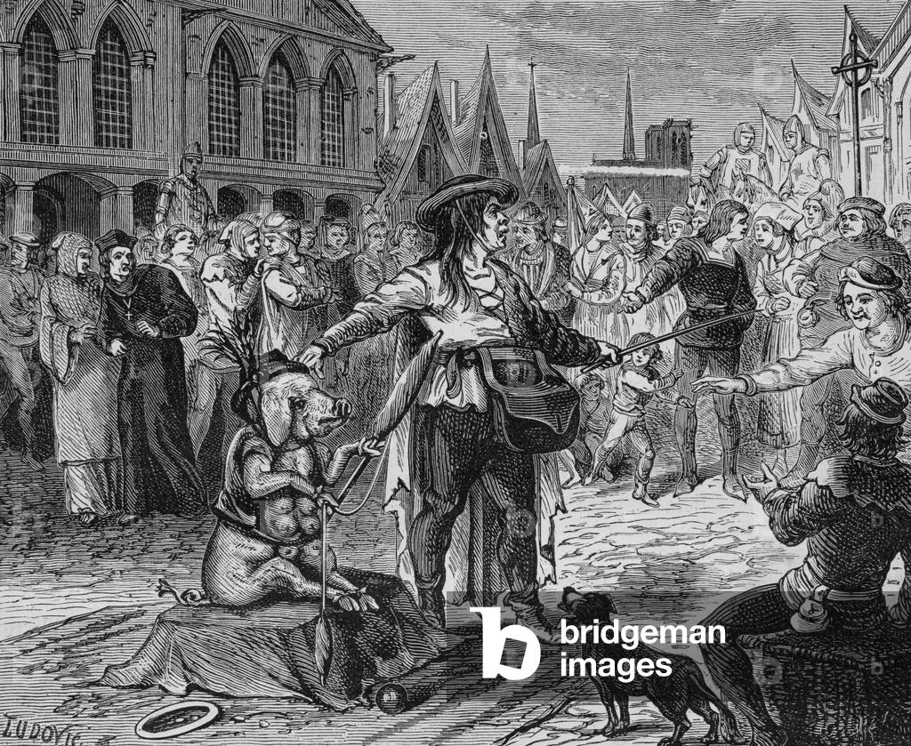 Place de Greve in Paris in 1466 (engraving)