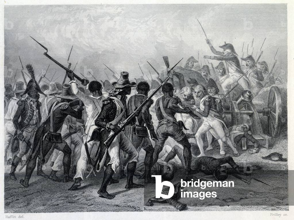 Battle of Saint Domingue (1802-1804), 19th century (engraving)