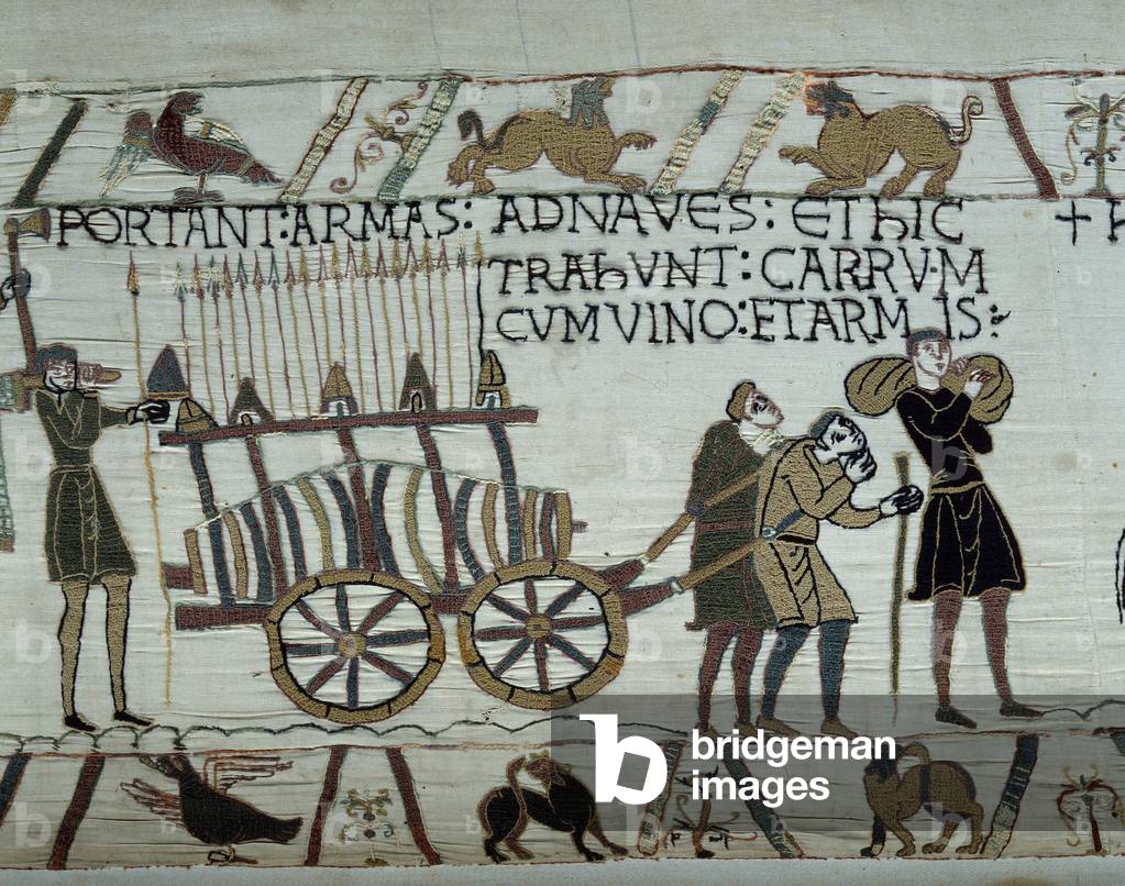 Immagine di Arazzo "Armi e vino vengono portati sulle navi durante il rifornimento per la conquista dell'Inghi
