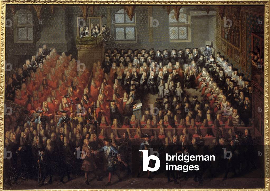 Bed of Justice held by Louis XV, 18th century (painting)