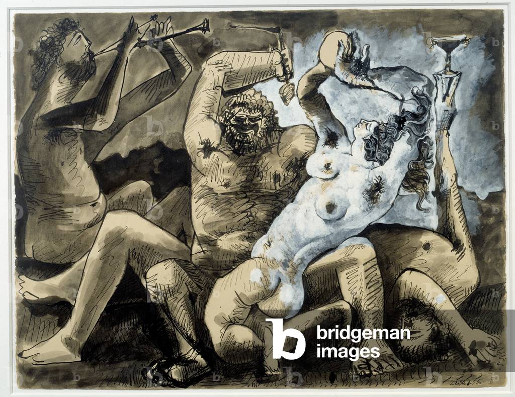 Bacchanal, 1955 (Gouache)