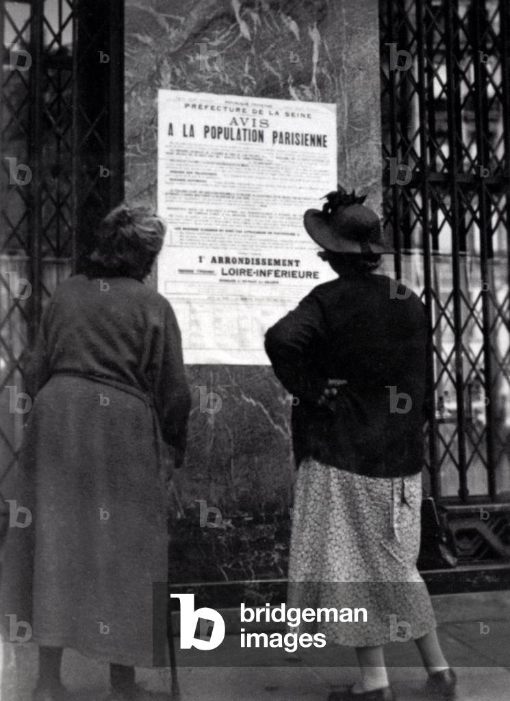 France, Paris, September 1939: poster 