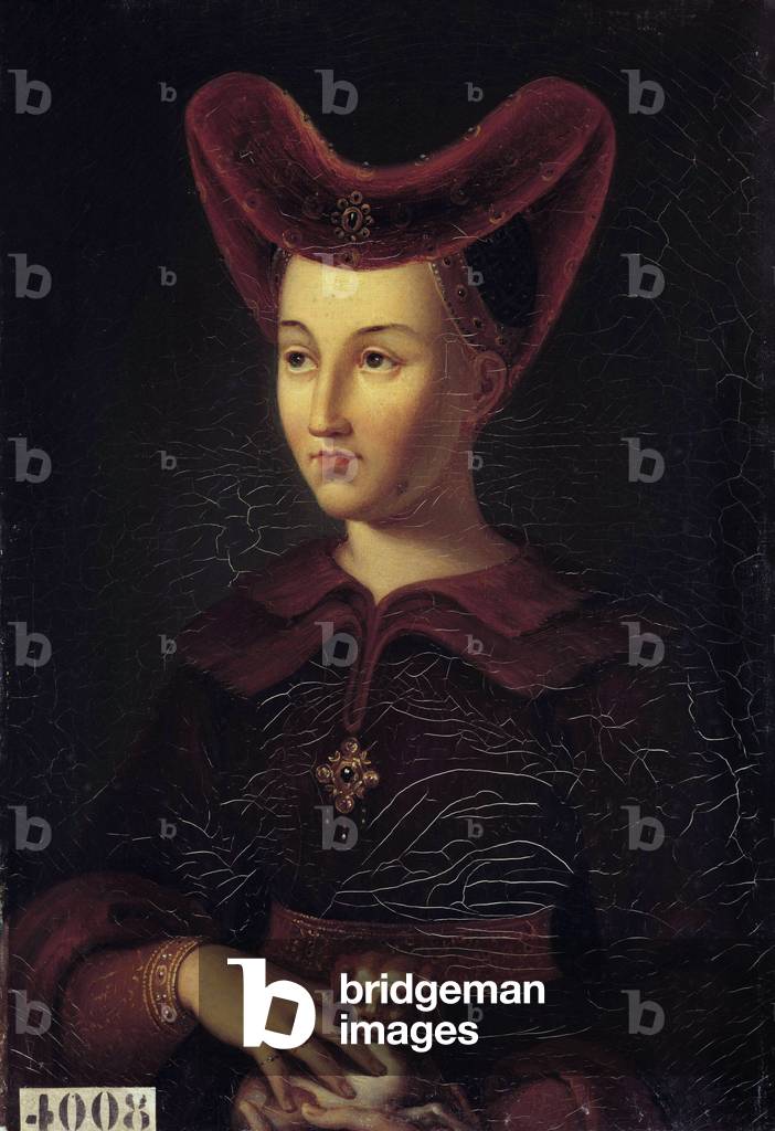 Portrait Of Marguerite De Baviere, Duchess Of Burgundy (1363-1423), 1847 (oil on canvas)