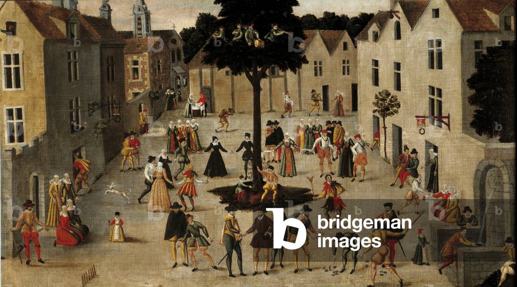 Popular tradition: 'Popular fete around the Arbre de Mai in Paris', 16th century (oil on canvas)