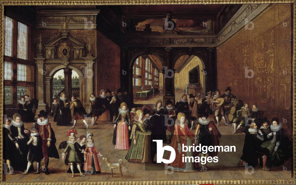 Bal At The Court Of Henri Iv, 1610 (oil on wood)