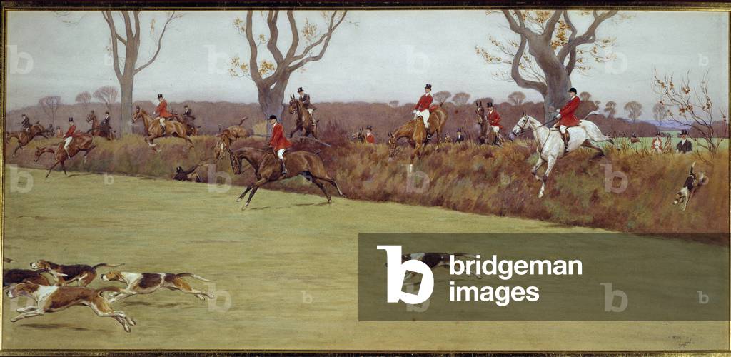 Hunting scene, 19th century (watercolour)
