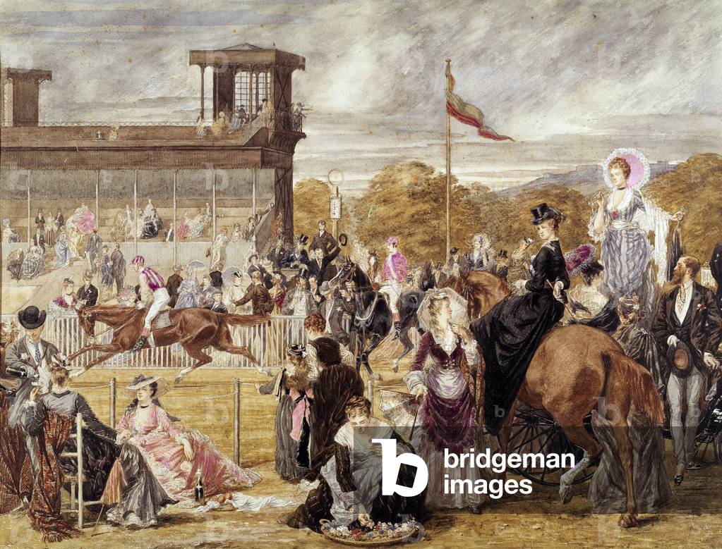 Horse racing at Longchamp World exit at the racetrack, 1874 (oil on canvas)