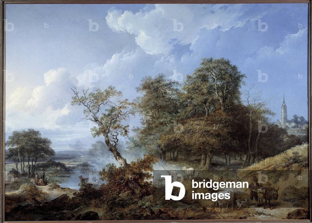 Paesaggio anime, XVIII secolo (olio su tela)