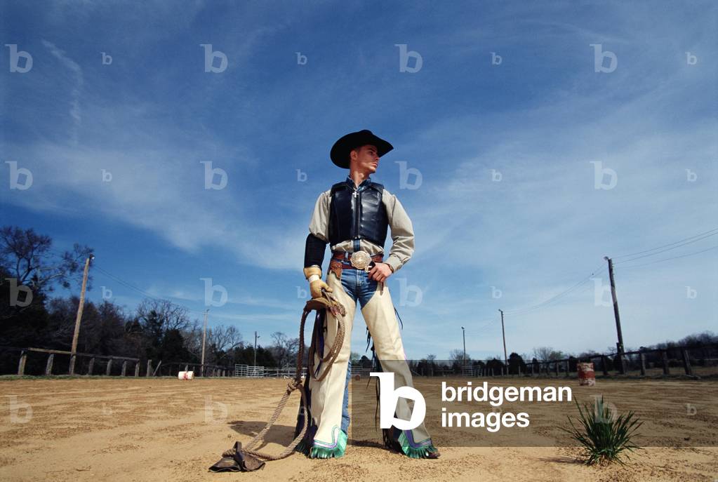 Rodeo rider, Jason Maddox, Tulsa USA,1996 (photo)