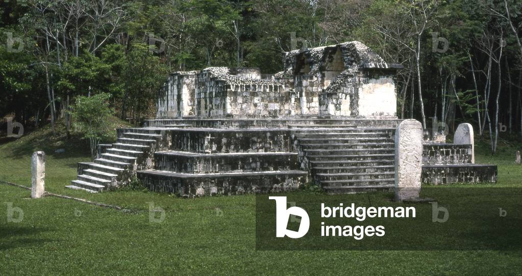 View of Seibal Temple A3, Ultimate Classic Period, 849 AD (photo)