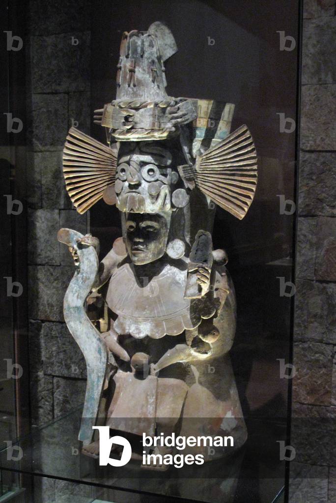 Incense burner in the form of the god Tlaloc, Tlahuac, Late Postclassic period, c.1500 (terracotta)