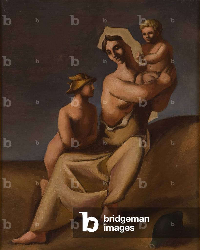 Mother and Children, c.1930 (oil on canvas)