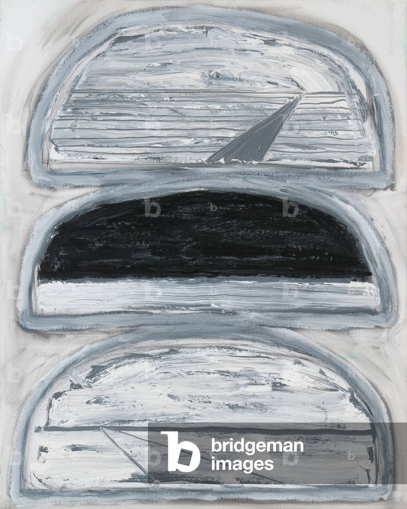 Over and Beyond (Small Janus Series), 2009 (oil & wax on canvas)