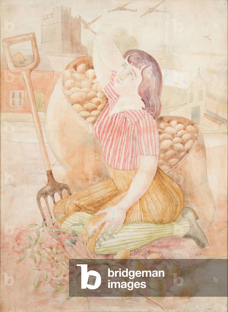 Dig for Victory, 1940 (pencil & w/c on paper)