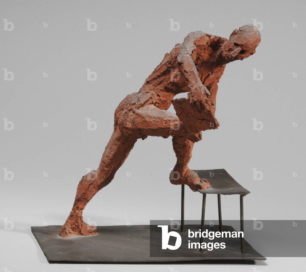 Man Turning Round to Read, c.1950 (painted concrete)