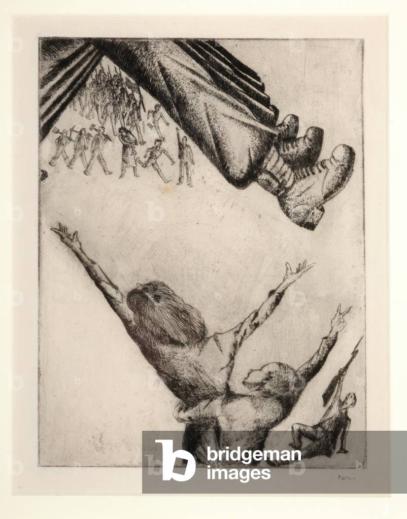 V E Day (etching)