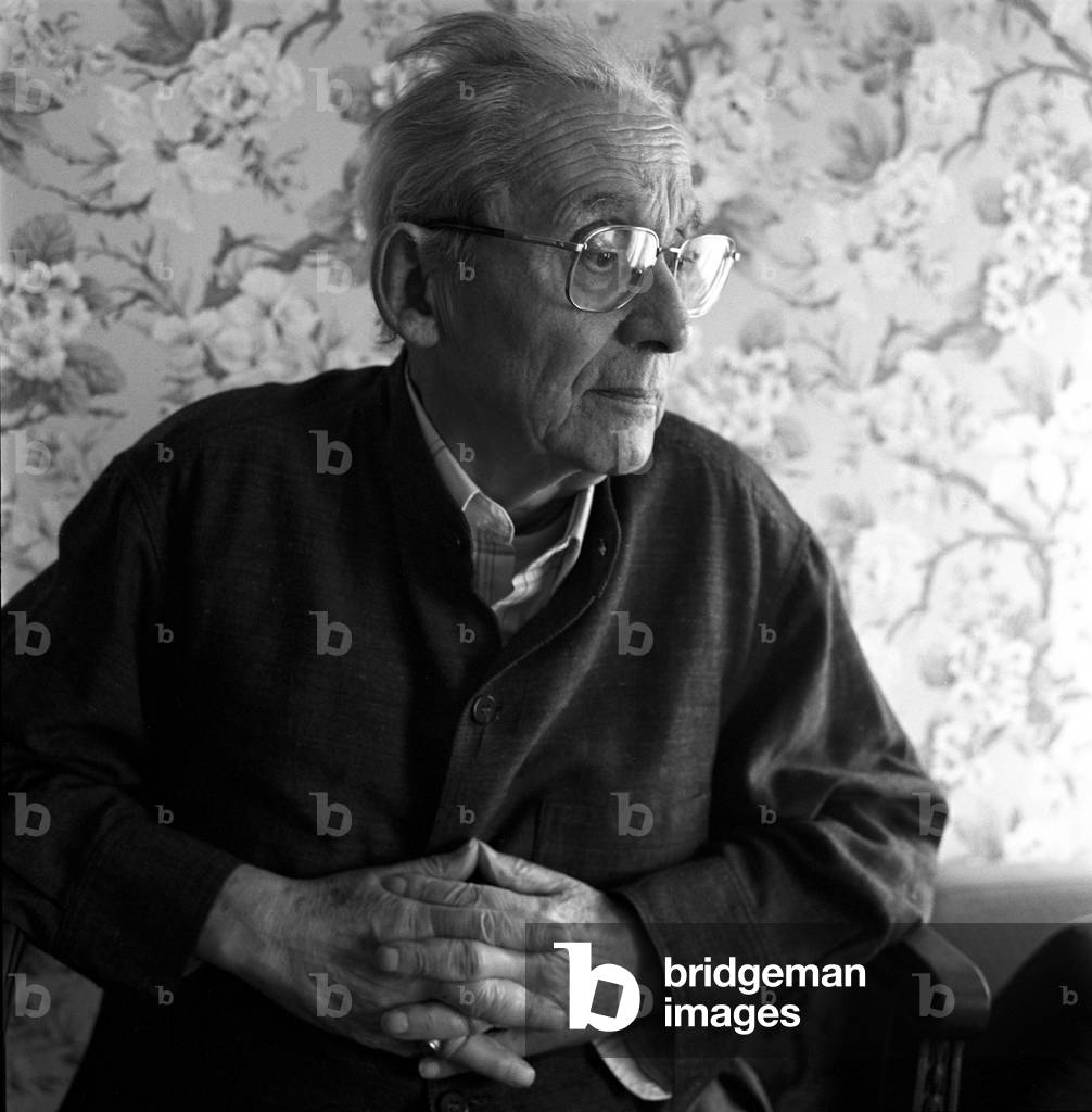Portrait of Paul Ricoeur (1913-2005), French philosopher. Photography 1999