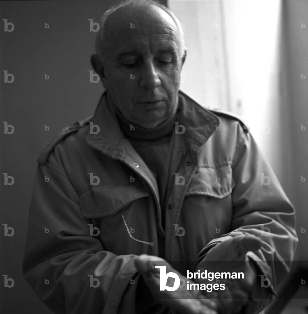 Portrait of Paul Virilio, French writer. Photography 1999.