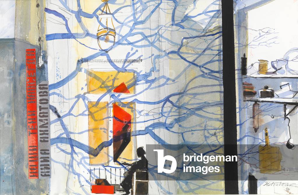 Anna Akhmatova, Tree Shadows (w/c on paper)