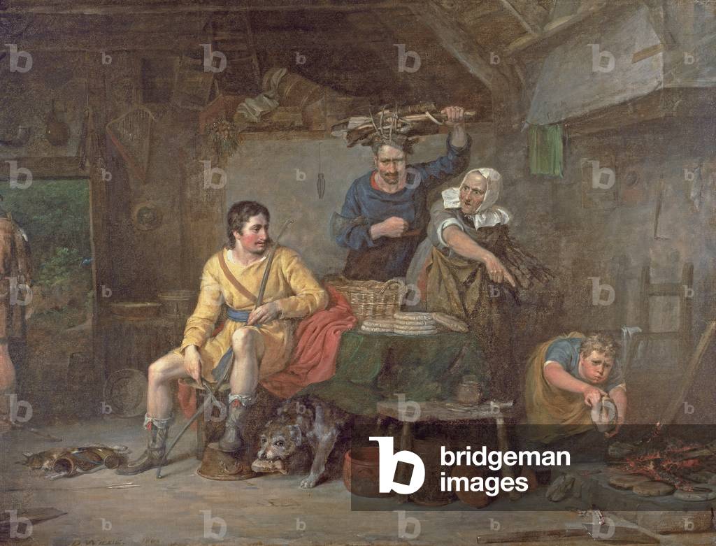 King Alfred burning the cakes, 1806 (oil on canvas)