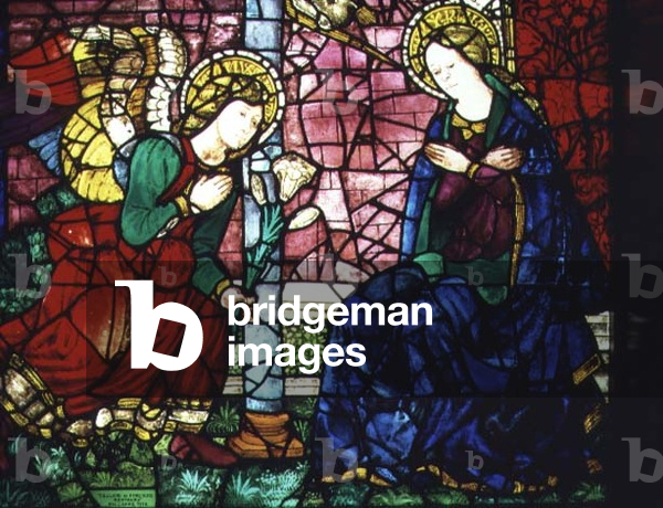 The Annunciation, by Fra Paolo di Mariotto da Gambassi (stained glass)