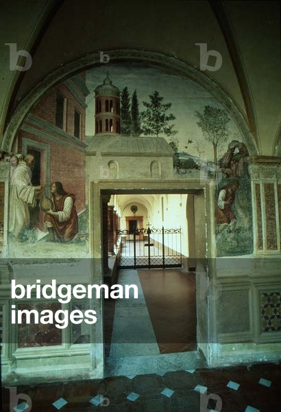 Doorway from the Monastery depicting the Life of St. Benedict (fresco)