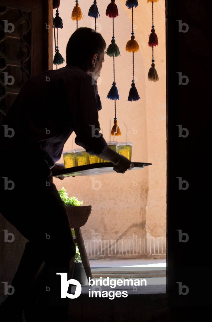 Tea-house in the historical town of Yazd, Iran, May 2017