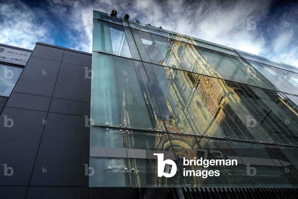 Christ Church Cathedral's reflection in Tour KPMG. September 2016