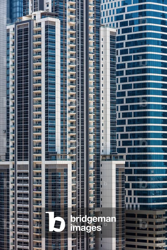 SKYSCRAPERS IN DOWNTOWN DUBAI, MAY, 2017 (PHOTO)