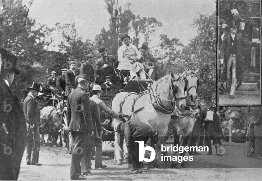 The Cart-Horse Parade, illustration from 'The King', June 1st 1901 (b/w photo)