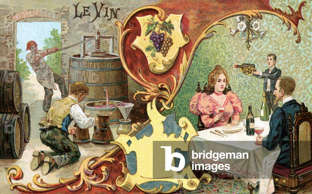 Wine, 1899 (colour litho)