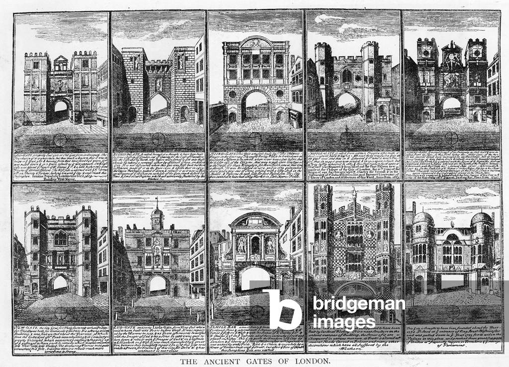 The Twelve Ancient Gates of the City of London (litho)