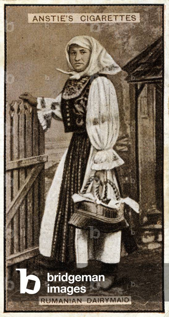 A Romanian Dairy Maid, after a late 19th century photograph, 1925 (litho)